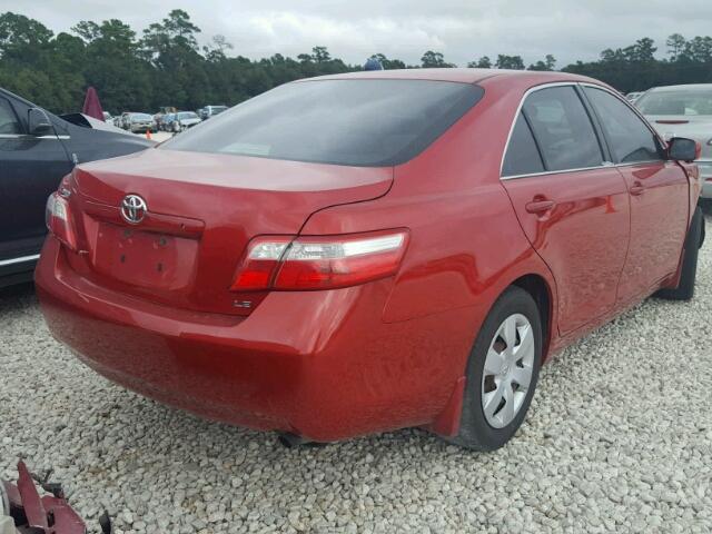 4T4BE46K68R026506 - 2008 TOYOTA CAMRY RED photo 4