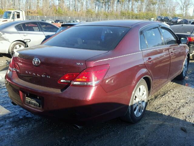 4T1BK36B78U323197 - 2008 TOYOTA AVALON XL/ BURGUNDY photo 4