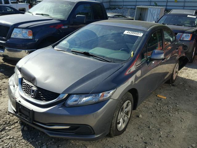 2HGFB2F53DH545602 - 2013 HONDA CIVIC LX SILVER photo 2