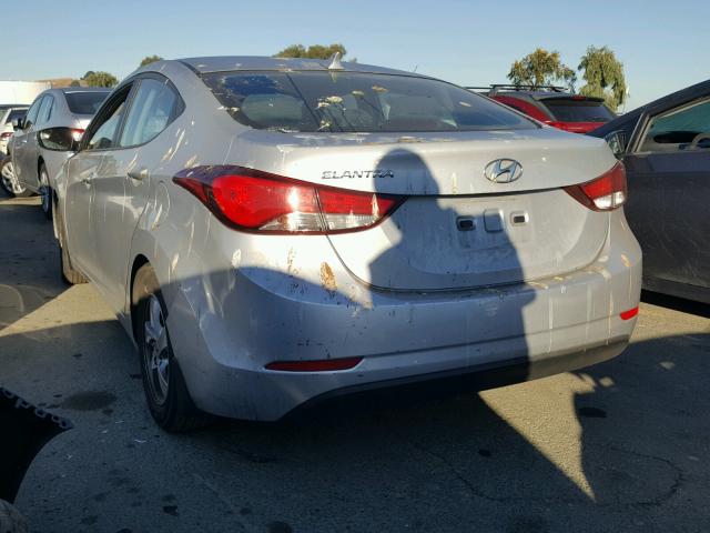 KMHDH4AE9FU414936 - 2015 HYUNDAI ELANTRA SE GRAY photo 3