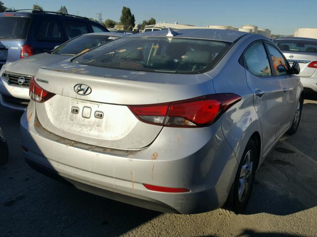 KMHDH4AE9FU414936 - 2015 HYUNDAI ELANTRA SE GRAY photo 4