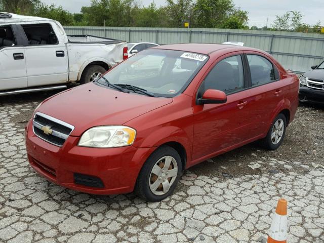 KL1TD5DE6AB072872 - 2010 CHEVROLET AVEO LS RED photo 2