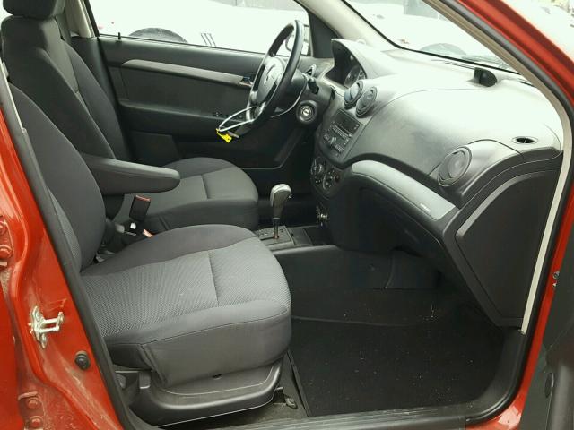 KL1TD5DE6AB072872 - 2010 CHEVROLET AVEO LS RED photo 5