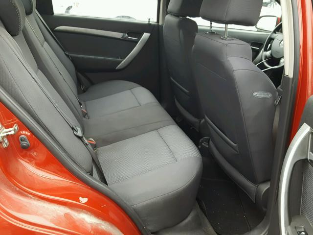 KL1TD5DE6AB072872 - 2010 CHEVROLET AVEO LS RED photo 6