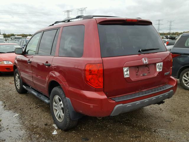 2HKYF184X3H531227 - 2003 HONDA PILOT EX RED photo 3