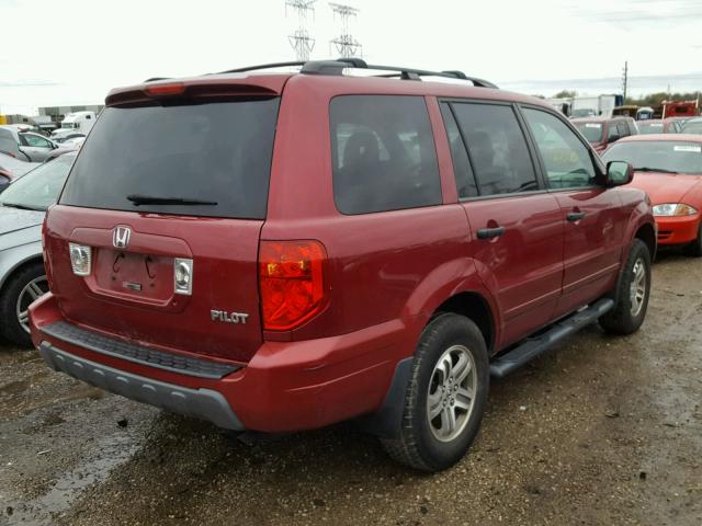 2HKYF184X3H531227 - 2003 HONDA PILOT EX RED photo 4