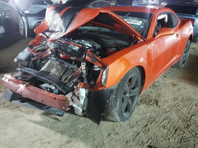 2G1FC1EV9A9208132 - 2010 CHEVROLET CAMARO LT ORANGE photo 2