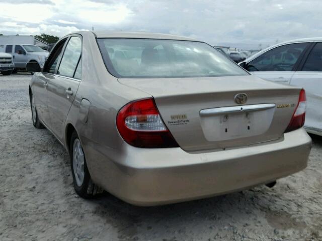 4T1BF32K02U506622 - 2002 TOYOTA CAMRY LE BEIGE photo 3