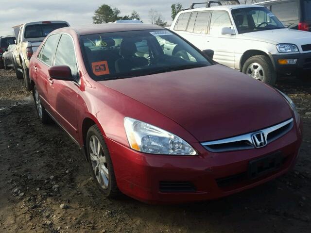 1HGCM66477A017091 - 2007 HONDA ACCORD MAROON photo 1