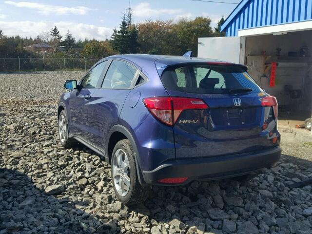 3CZRU6H36GM113157 - 2016 HONDA HR-V LX BLUE photo 3