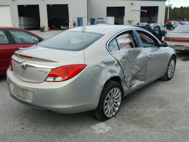 W04GN5EC2B1125654 - 2011 BUICK REGAL CXL SILVER photo 4