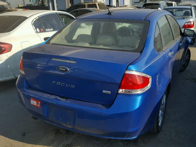 1FAHP3HN5AW259121 - 2010 FORD FOCUS SEL BLUE photo 4