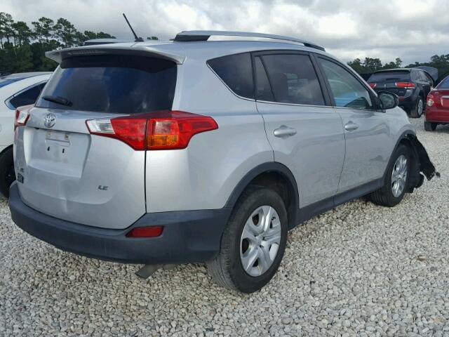 2T3ZFREV2DW019021 - 2013 TOYOTA RAV4 SILVER photo 4