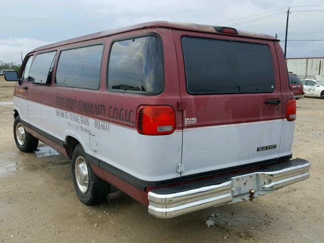 2B5WB35Z5VK567901 - 1997 DODGE RAM WAGON BURGUNDY photo 3