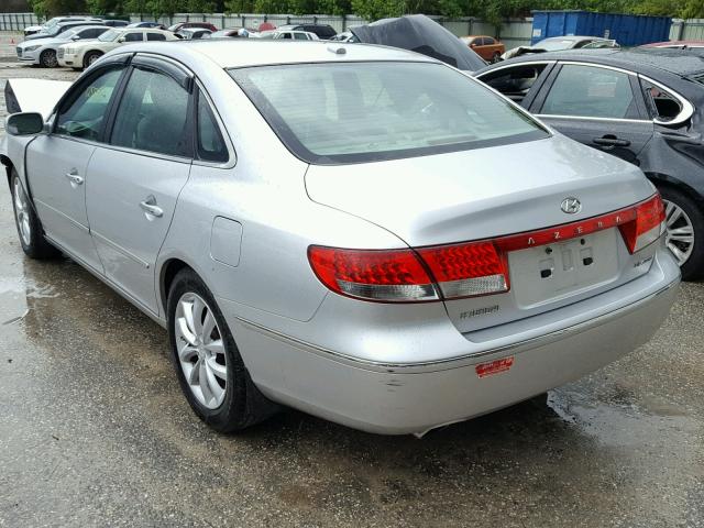 KMHFC46F67A216715 - 2007 HYUNDAI AZERA SE SILVER photo 3