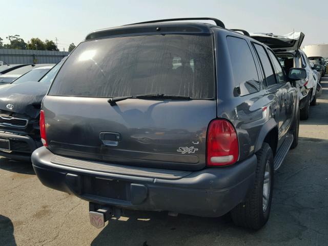 1D4HR38N53F620289 - 2003 DODGE DURANGO SP GRAY photo 4