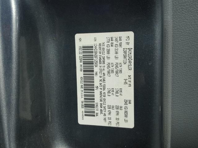 1D4HD38N26F125034 - 2006 DODGE DURANGO SX SILVER photo 10