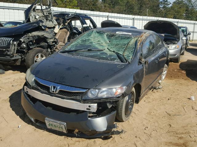 2HGFA16679H525091 - 2009 HONDA CIVIC GRAY photo 9