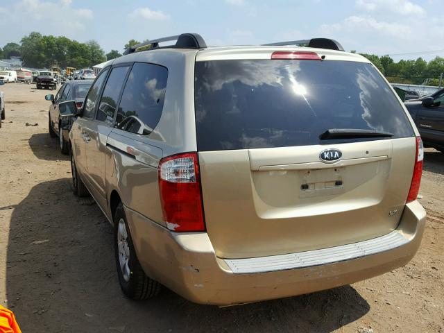 KNDMB233886217740 - 2008 KIA SEDONA EX GOLD photo 3