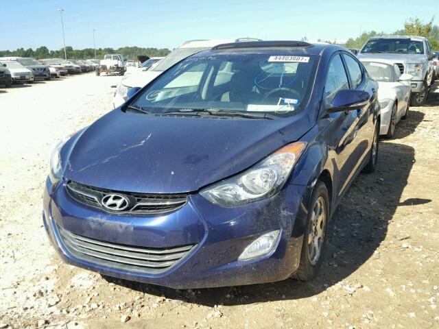 5NPDH4AE5DH166390 - 2013 HYUNDAI ELANTRA GL BLUE photo 2