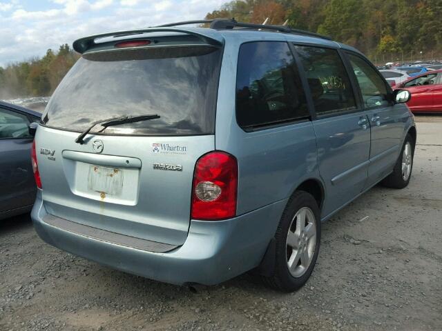 JM3LW28J320313123 - 2002 MAZDA MPV WAGON BLUE photo 4