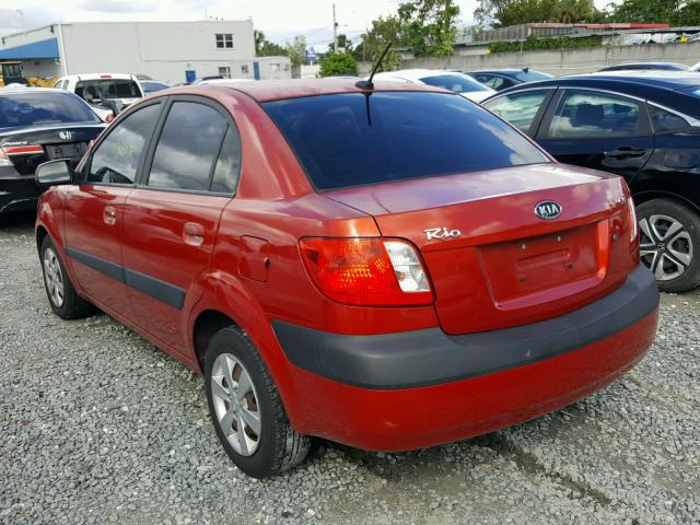 KNADE223796467350 - 2009 KIA RIO RED photo 3