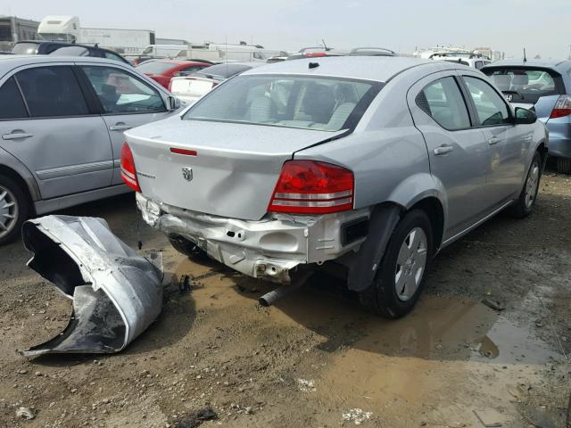 1B3LC46R08N237671 - 2008 DODGE AVENGER SE SILVER photo 4