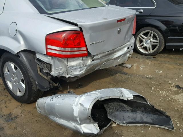 1B3LC46R08N237671 - 2008 DODGE AVENGER SE SILVER photo 9