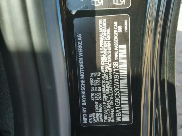 WBA1G9C53GVX97138 - 2016 BMW 228 XI BLACK photo 10