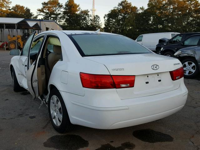 5NPET46C69H469017 - 2009 HYUNDAI SONATA GLS WHITE photo 3