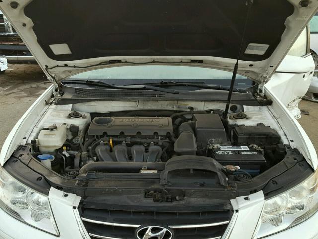 5NPET46C69H469017 - 2009 HYUNDAI SONATA GLS WHITE photo 7