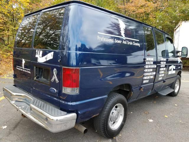 1FTSE34L48DB36703 - 2008 FORD ECONOLINE BLUE photo 4