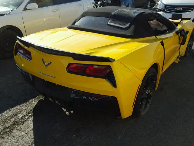 1G1YB3D75E5115380 - 2014 CHEVROLET CORVETTE S YELLOW photo 4