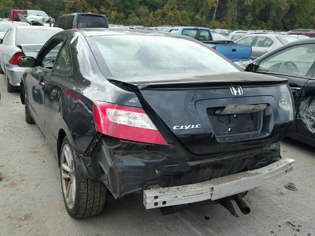 2HGFG12897H575543 - 2007 HONDA CIVIC EX BLACK photo 3