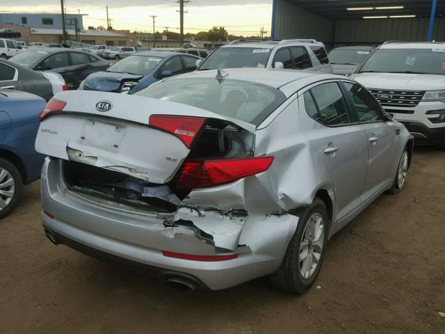 KNAGM4A71B5087562 - 2011 KIA OPTIMA LX SILVER photo 4