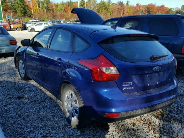 1FAHP3K28CL229095 - 2012 FORD FOCUS SE BLUE photo 3