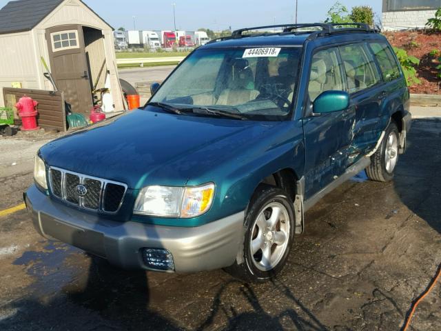 JF1SF65571H762653 - 2001 SUBARU FORESTER S GREEN photo 2