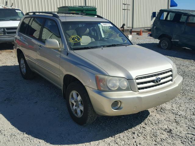 JTEHF21A110003720 - 2001 TOYOTA HIGHLANDER TAN photo 1