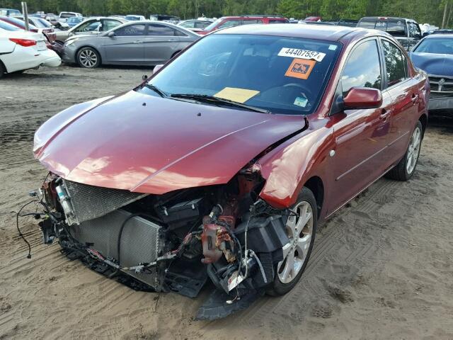 JM1BK32F681117240 - 2008 MAZDA 3 I MAROON photo 2