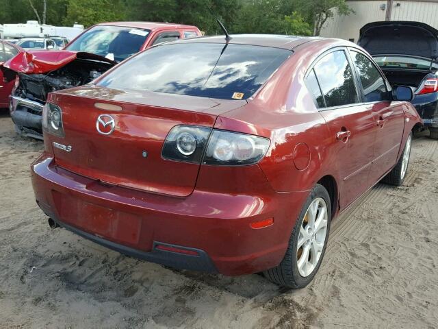 JM1BK32F681117240 - 2008 MAZDA 3 I MAROON photo 4