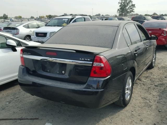 1G1ZT52805F266405 - 2005 CHEVROLET MALIBU LS BLACK photo 4