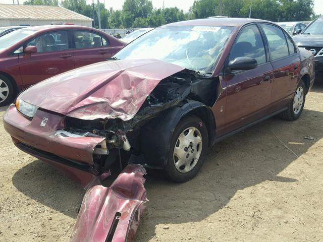 1G8ZH52862Z108230 - 2002 SATURN SL1 MAROON photo 2