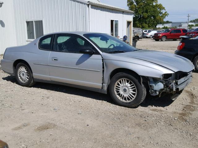 2G1WW12E519277542 - 2001 CHEVROLET MONTE CARL ვერცხლისფერი ფოტო 9