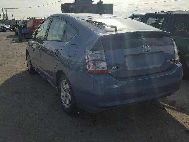 JTDKB20U640096241 - 2004 TOYOTA PRIUS BLUE photo 3