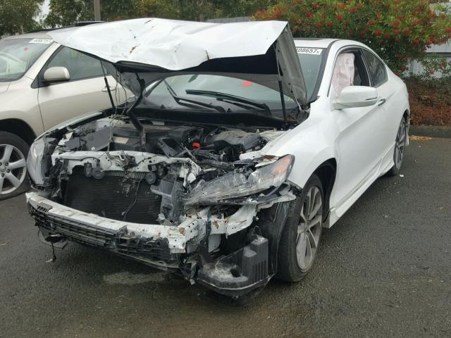 1HGCT2B86EA004785 - 2014 HONDA ACCORD EXL WHITE photo 2