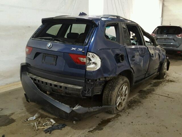 WBXPA73414WC43036 - 2004 BMW X3 2.5I BLUE photo 4