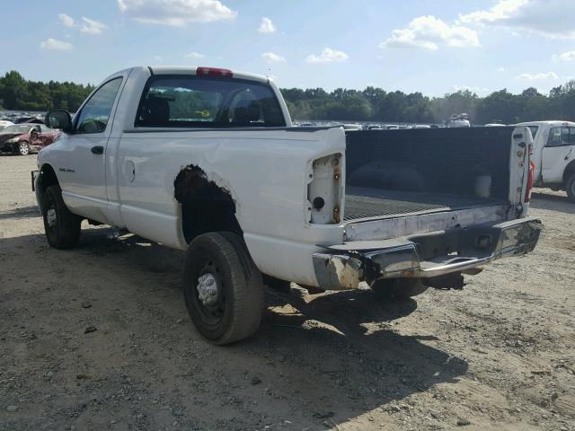 3D7KU26D83G770908 - 2003 DODGE RAM 2500 S WHITE photo 3