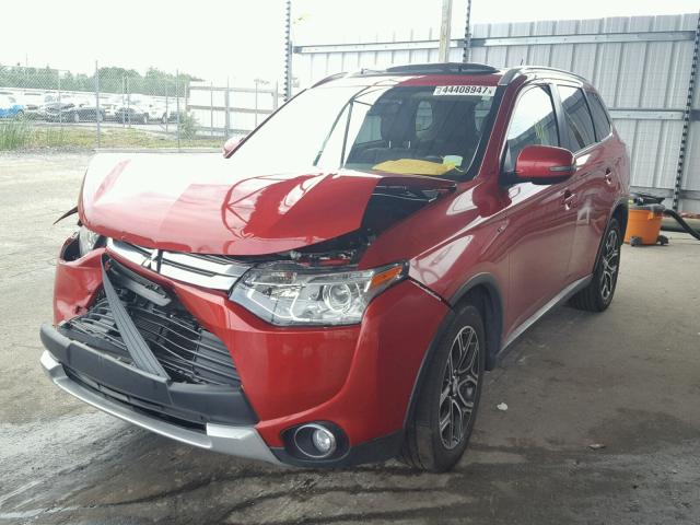 JA4JZ4AX1FZ005784 - 2015 MITSUBISHI OUTLANDER RED photo 2