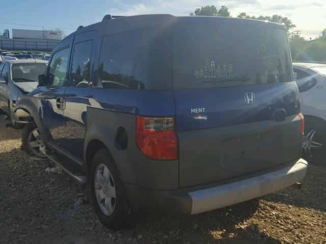 5J6YH28584L005081 - 2004 HONDA ELEMENT BLUE photo 3