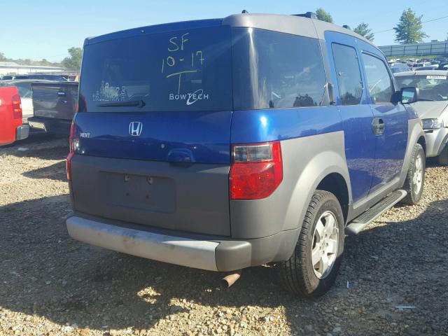 5J6YH28584L005081 - 2004 HONDA ELEMENT BLUE photo 4